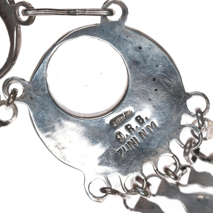 John and Rosalie Bowannie Zuni Sterling multi-stone intarsia inlay necklace - Estate Fresh Austin