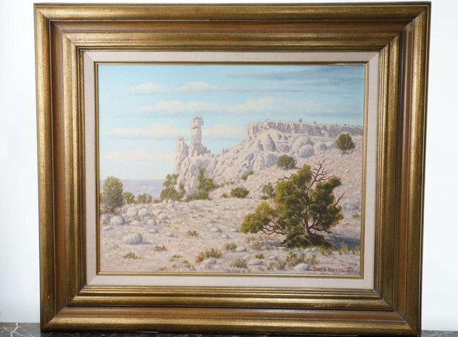 John Bethel Powers (1919-2005) Texas Hill country landscape oil on canvas - Estate Fresh Austin