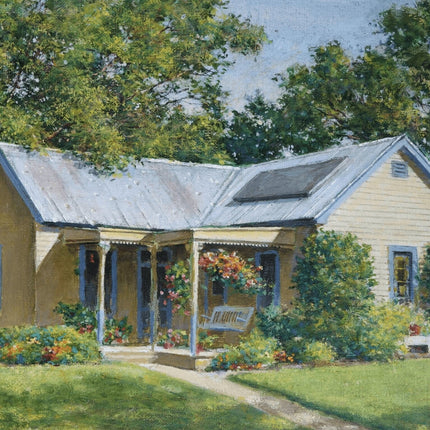 John McClusky (1914 - 1994) Oil Painting of a Texas home - Estate Fresh Austin