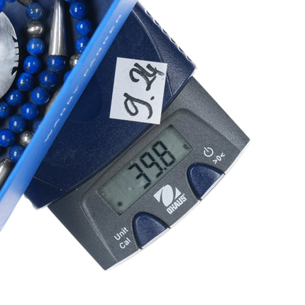 John McCray Navajo sterling and Lapis beaded necklace/pendant - Estate Fresh Austin