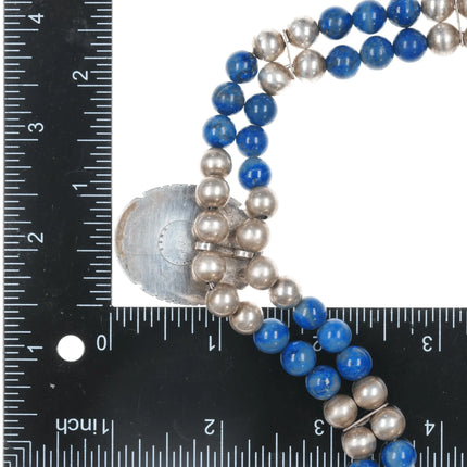 John McCray Navajo Sterling denim lapis choker necklace - Estate Fresh Austin