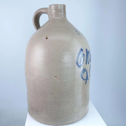 John O'Neil, Whitehall, New York Stoneware Whiskey Advertising Jug - Estate Fresh Austin