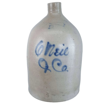 John O'Neil, Whitehall, New York Stoneware Whiskey Advertising Jug - Estate Fresh Austin