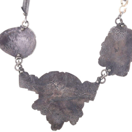 Jolene Eustace (Cochiti/Zuni) 18k/14k/sterling Carved Turquoise, coral, and shel - Estate Fresh Austin