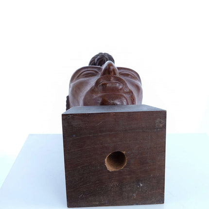 Jose Pinal (1913-1983) Carved Aztec Warrior Figure listed Mexican Artist 11" - Estate Fresh Austin