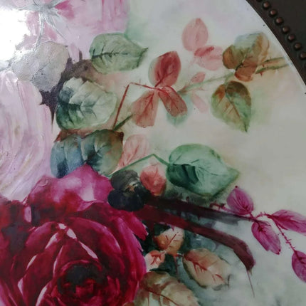 JPL Limoges Porcelain Plaque Jean Pouyat C.1900 Artist Signed 18" With Roses an - Estate Fresh Austin