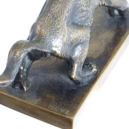 Julius Heinrich HAHNEL (1823-1909) Bronze Playful Cat - Estate Fresh Austin