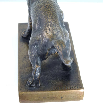 Julius Heinrich HAHNEL (1823-1909) Bronze Playful Cat - Estate Fresh Austin