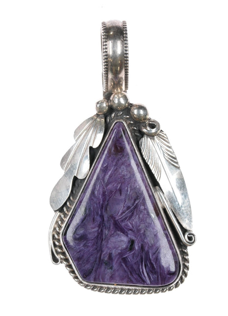 Justin Morris Navajo sterling charoite pendant - Estate Fresh Austin