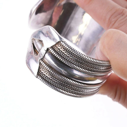 K Seng Vintage Cambodian Sterling silver cuff bracelet 7.75" - Estate Fresh Austin