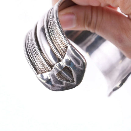 K Seng Vintage Cambodian Sterling silver cuff bracelet 7.75" - Estate Fresh Austin