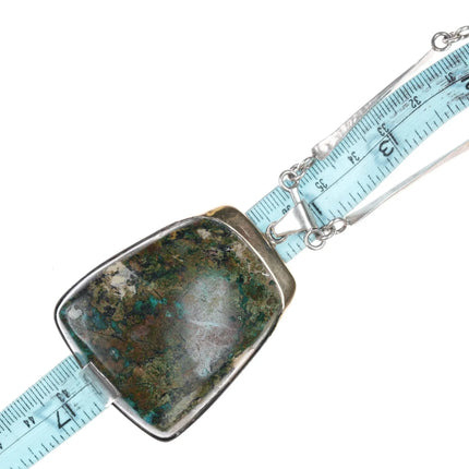 Karl Heinz Stittgen (1930 - 2023) 18k/Sterling chrysocolla pendant/necklace - Estate Fresh Austin