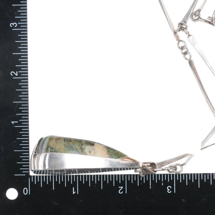 Karl Heinz Stittgen (1930 - 2023) 18k/Sterling chrysocolla pendant/necklace - Estate Fresh Austin