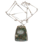 Karl Heinz Stittgen (1930 - 2023) 18k/Sterling chrysocolla pendant/necklace - Estate Fresh Austin