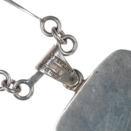 Karl Heinz Stittgen (1930 - 2023) 18k/Sterling chrysocolla pendant/necklace - Estate Fresh Austin