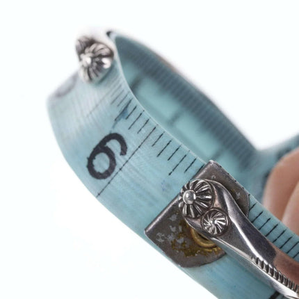 Kee Nataani Navajo Hand stamped sterling cuff bracelet - Estate Fresh Austin