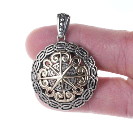 Keith Jack 10k/Sterling Celtic Compass pendant - Estate Fresh Austin