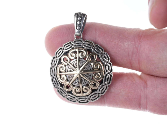 Keith Jack 10k/Sterling Celtic Compass pendant - Estate Fresh Austin