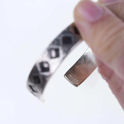 Kelsey Jimmie Navajo Tufa Cast Sterling Cuff bracelet - Estate Fresh Austin