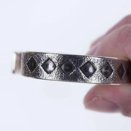Kelsey Jimmie Navajo Tufa Cast Sterling Cuff bracelet - Estate Fresh Austin
