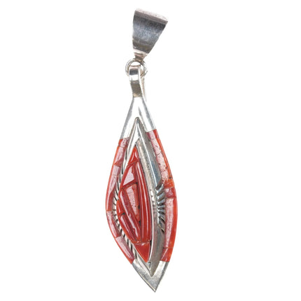 Ken Romero Taos/Laguna Pueblos sterling spiny oyster cobblestone pendant - Estate Fresh Austin