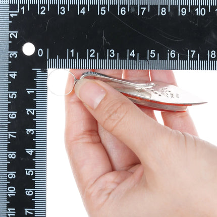 Ken Romero Taos/Laguna Pueblos sterling spiny oyster cobblestone pendant - Estate Fresh Austin