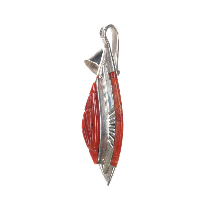 Ken Romero Taos/Laguna Pueblos sterling spiny oyster cobblestone pendant - Estate Fresh Austin
