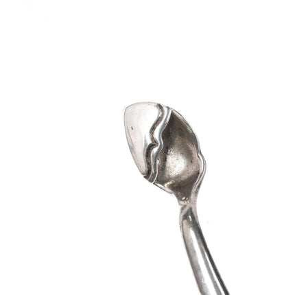 Kenneth Begay Navajo White Hogan Modernist Sterling salt spoons/ironwood bowl - Estate Fresh Austin