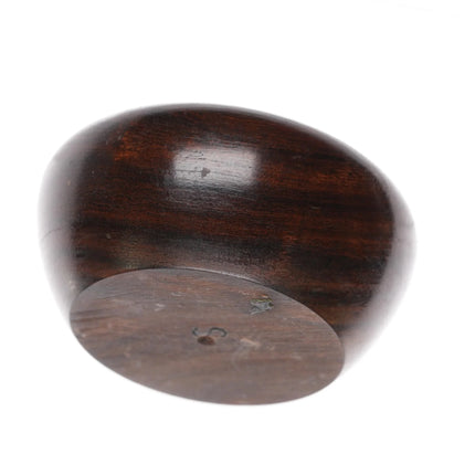 Kenneth Begay Navajo White Hogan Modernist Sterling salt spoons/ironwood bowl - Estate Fresh Austin