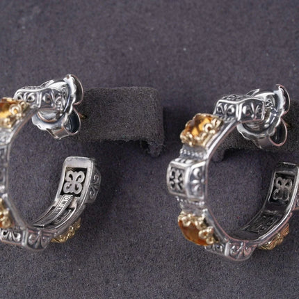 Konstantino 18k/Sterling Clio Collection Citron hoop earrings - Estate Fresh Austin