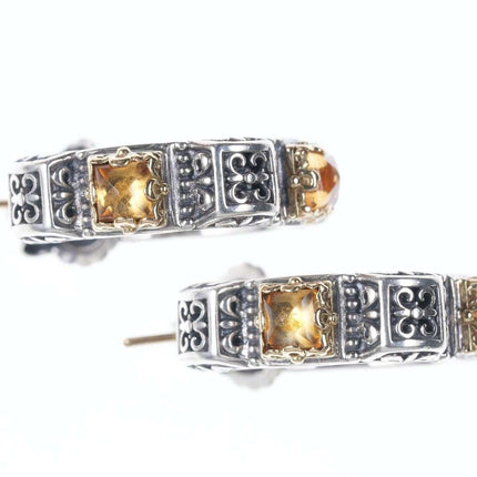 Konstantino 18k/Sterling Clio Collection Citron hoop earrings - Estate Fresh Austin