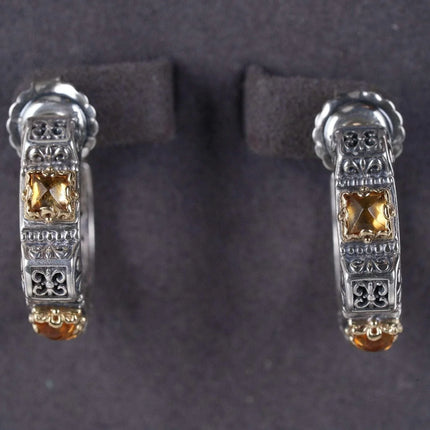 Konstantino 18k/Sterling Clio Collection Citron hoop earrings - Estate Fresh Austin