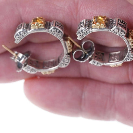 Konstantino 18k/Sterling Clio Collection Citron hoop earrings - Estate Fresh Austin