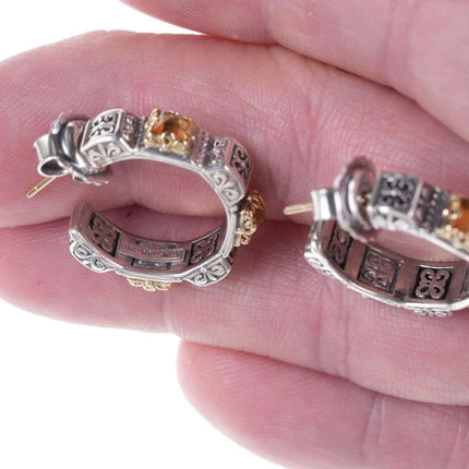 Konstantino 18k/Sterling Clio Collection Citron hoop earrings - Estate Fresh Austin