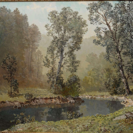 Konstanty Mackiewicz (Polish, 1894–1985) Huge Mid Century Modern Forest Landscap - Estate Fresh Austin