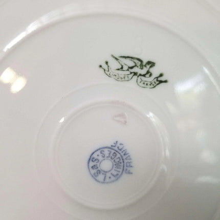 L Straus & Sons Cobalt Limoges Plate 8 3/8" Hand Painted heavy gold c.1900 - Estate Fresh Austin