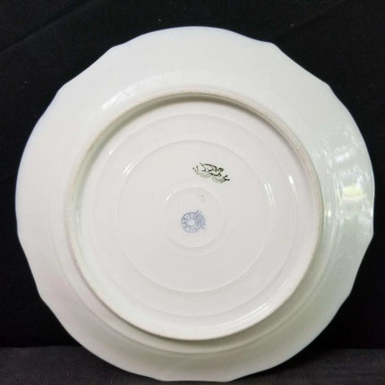 L Straus & Sons Cobalt Limoges Plate 8 3/8" Hand Painted heavy gold c.1900 - Estate Fresh Austin