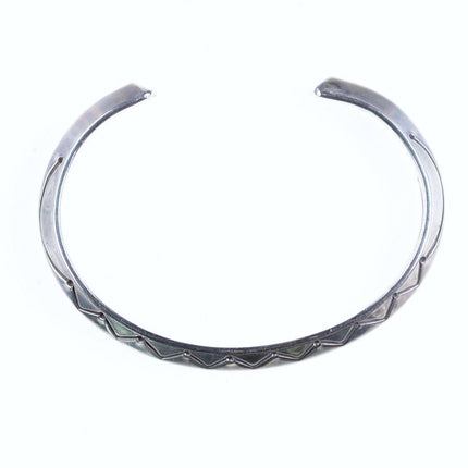 Lag Zuni Sterling heavy stamped cuff bracelet - Estate Fresh Austin