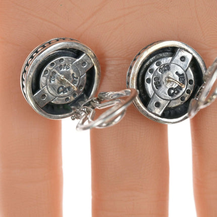 Lagos Caviar 18k gold and sterling French clip earrings - Estate Fresh Austin