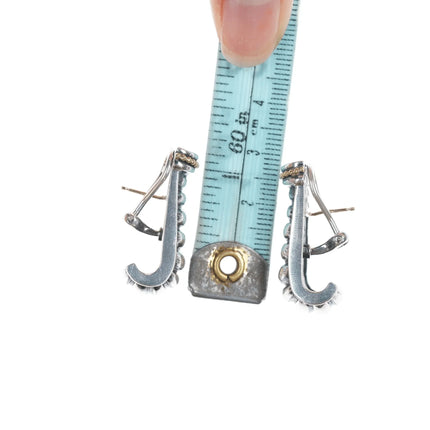 Lagos caviar 18k gold on sterling large french clip earrings - Estate Fresh Austin