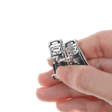 Lagos caviar 18k gold on sterling large french clip earrings - Estate Fresh Austin