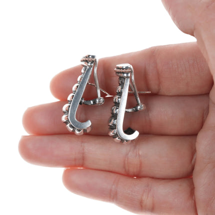 Lagos caviar 18k gold on sterling large french clip earrings - Estate Fresh Austin