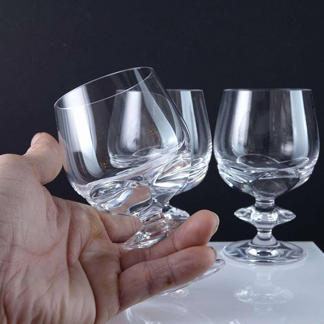 Lalique Blois(1981-1996) French Crystal Sherry Glasses 4.75" x 2.5" rim (3) - Estate Fresh Austin