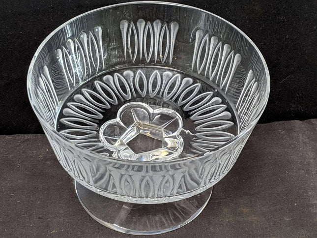 Lalique French art glass Isabelle Open Footed Candy Dish - Estate Fresh Austin