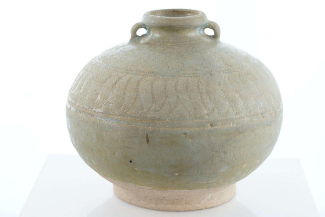 Large 15th Century Thai Sawankhalok Celadon Jar 2 - Estate Fresh Austin