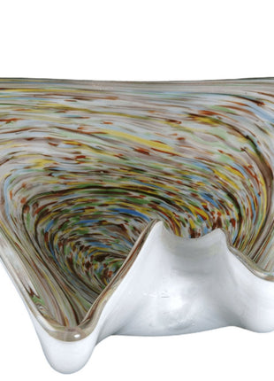 Large 1950's Murano End of Day Glass with gold flakes Biomorphic Ashtray/Centerp - Estate Fresh Austin