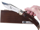 Large 1970's Case Buffalo knife in wood presentation box - Estate Fresh Austin