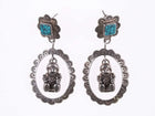 Large 1990 Carol Felley StoryTeller Sterling dangle earrings - Estate Fresh Austin