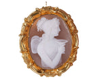 Large Antique 18k Gold Sardonyx Shell cameo dess with chalice - Estate Fresh Austin