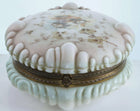 Large c1890 Wavecrest Hand Painted Art glass dresser box - Estate Fresh Austin
